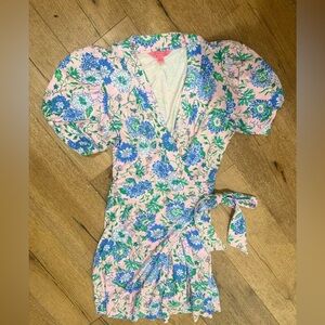 Lilly Pulitzer Pink and Blue Floral Mini Dress
